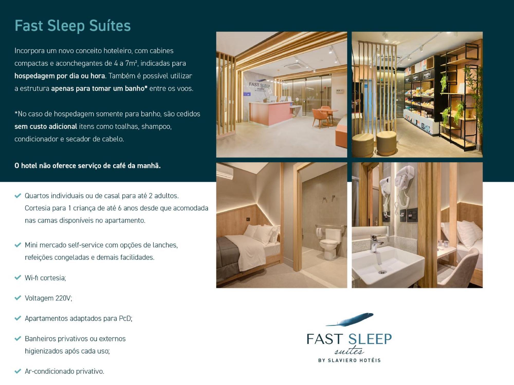Fast Sleep Suites By Slaviero Hoteis - Hotel Dentro Do Aeroporto De Guarulhos - Terminal 2 - Desembarque Oeste المظهر الخارجي الصورة